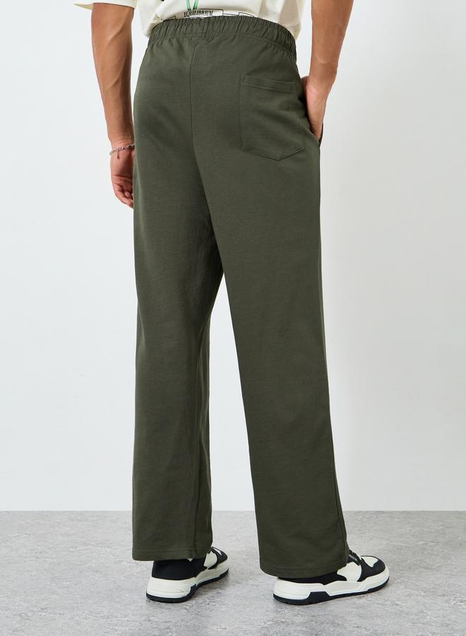 Styli Men Olive Green Relaxed Fit Joggers - Image 3